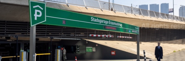 Parkeergarage erasmusbrug Rotterdam